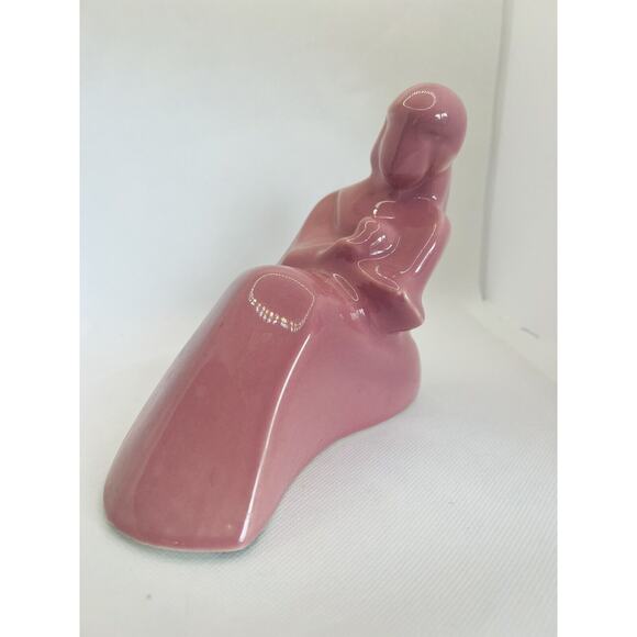HAEGER Style MOTHER & CHILD Figure Figurine Matte Pale Mauve - Picture 1 of 9